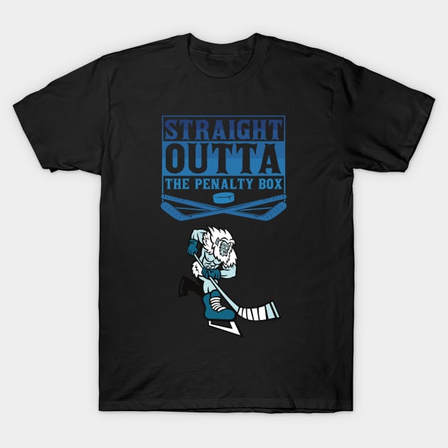 Straight Outta The Penalty Box hockey winter T-Shirt by Laakiiart